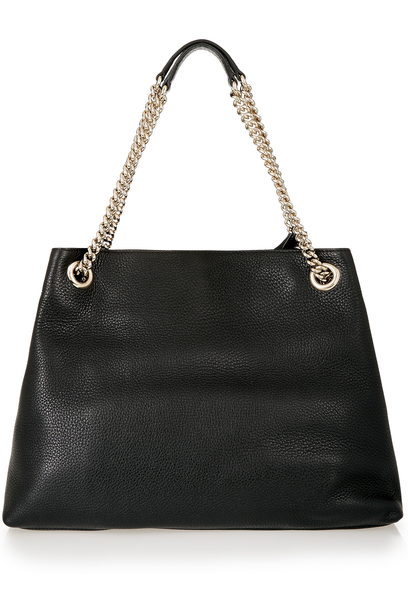 Lyst - Gucci Soho Medium Textured-leather Shoulder Bag in Black