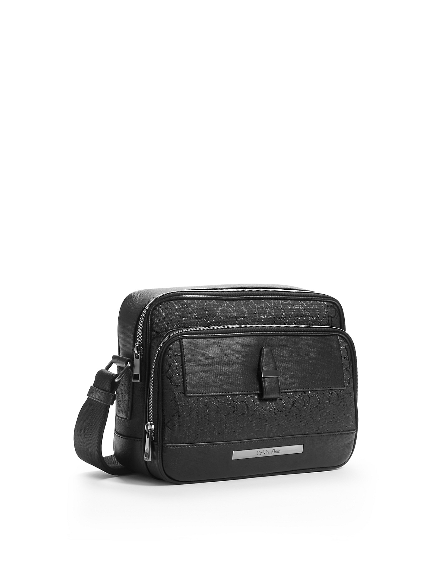 Lyst - Calvin Klein White Label Ck Coated Camera Bag in Black