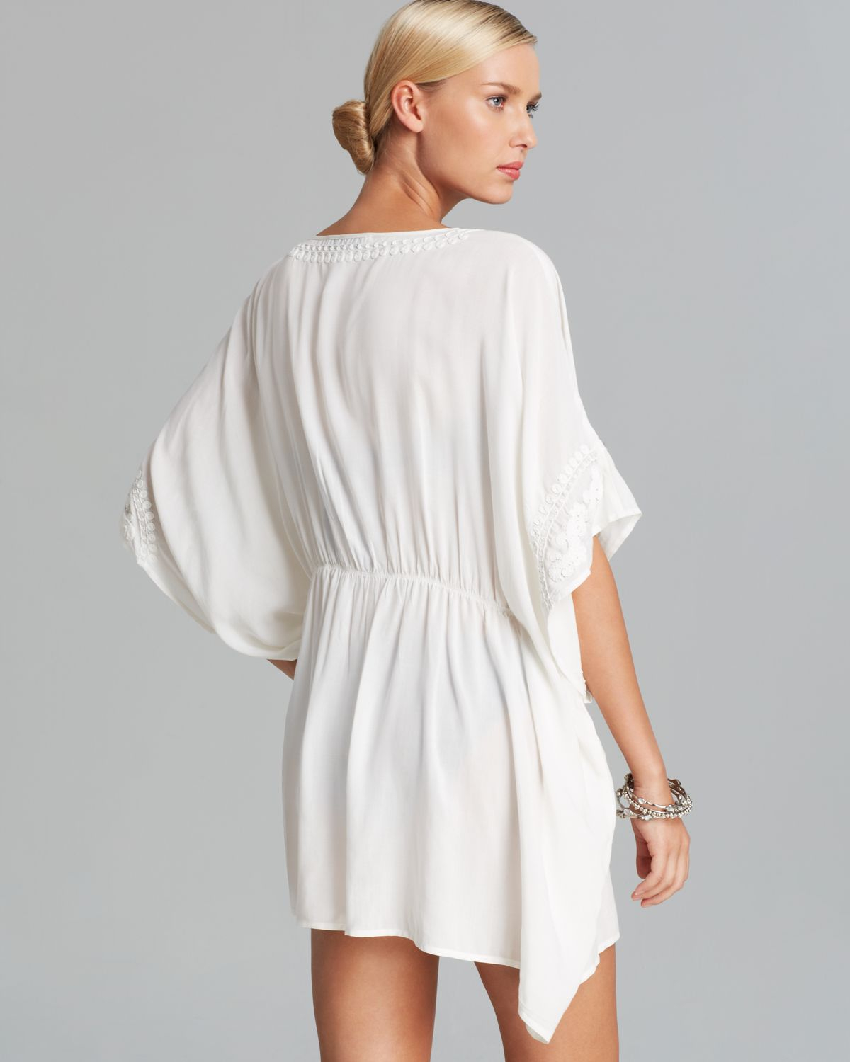 white caftan cover up