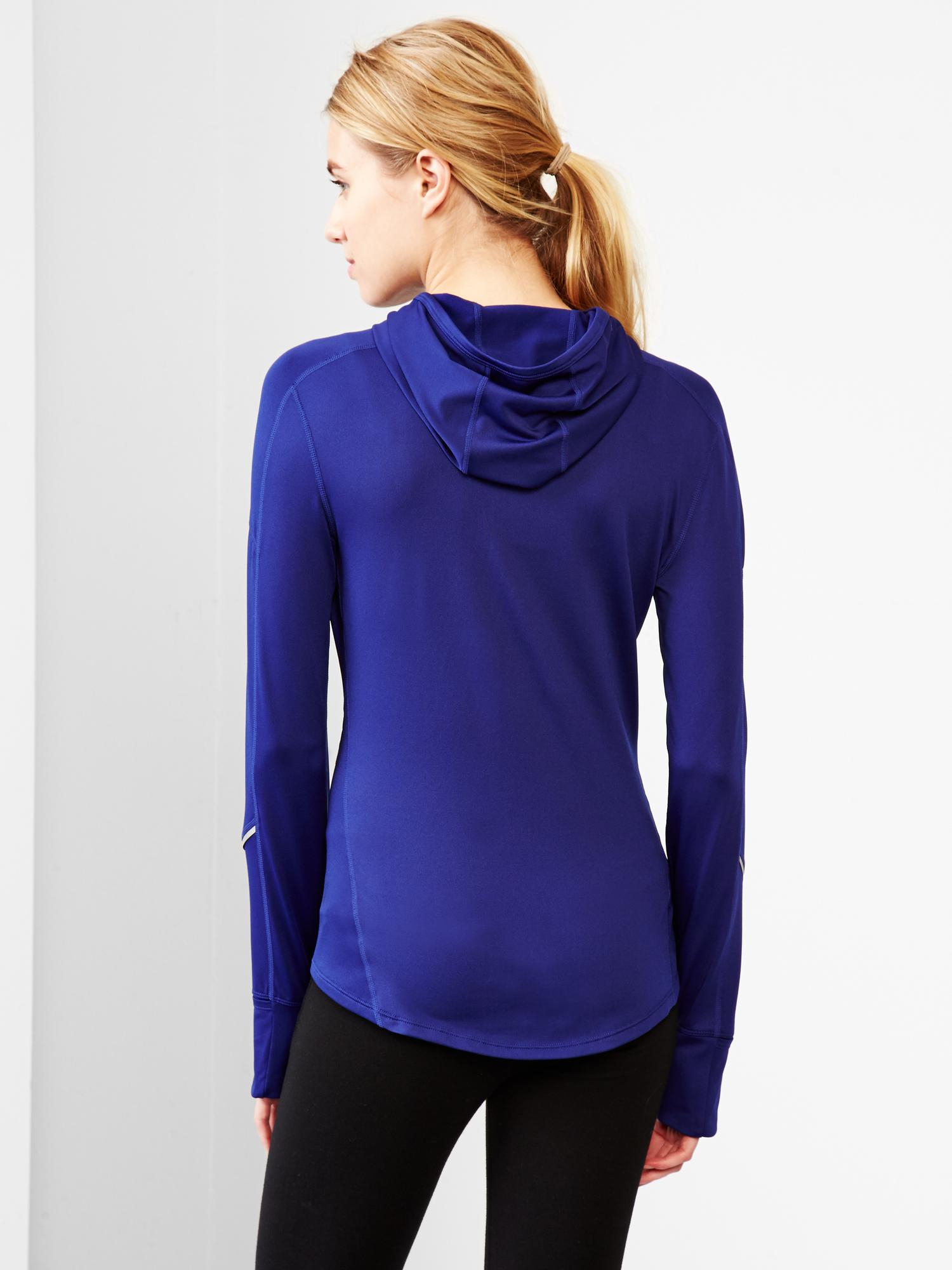 Download Gap Fit Quarter-Zip Pullover Hoodie in Purple (PURPLE ...