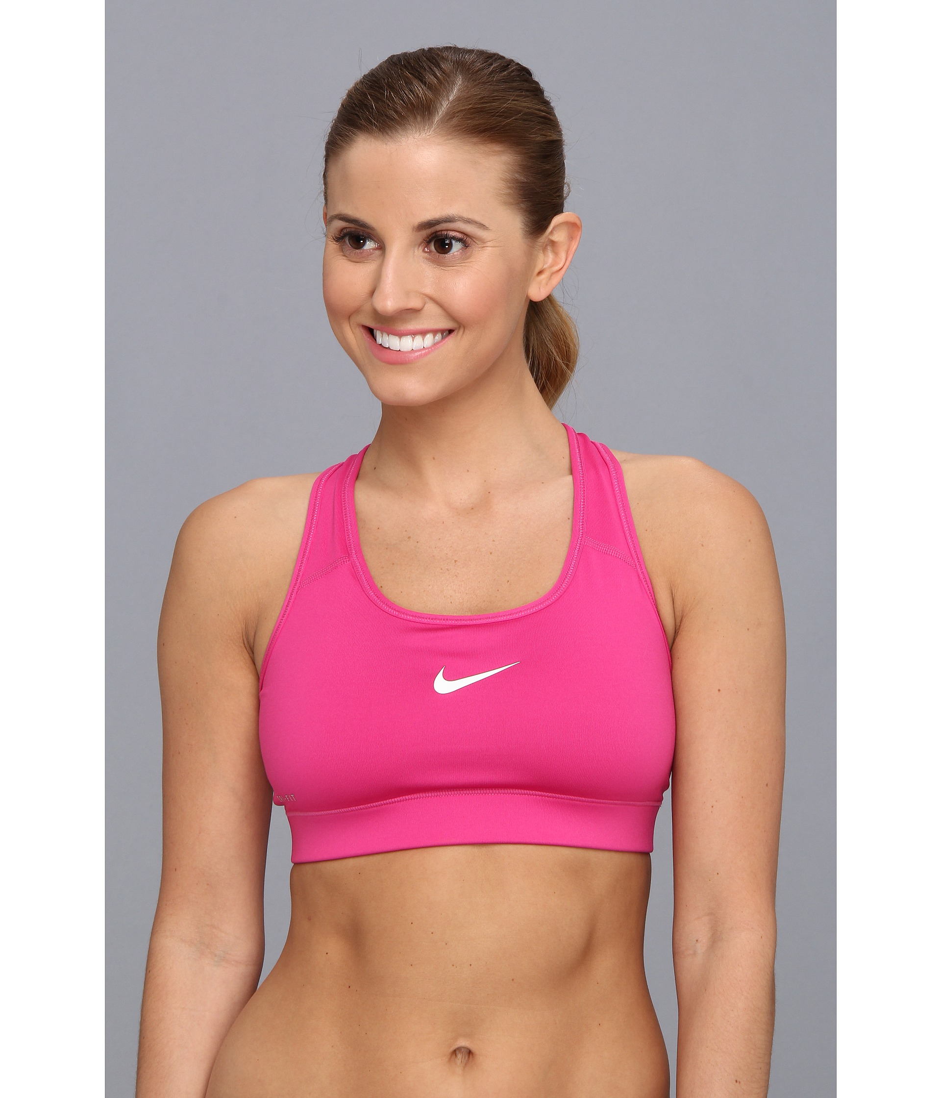 neon pink nike sports bra