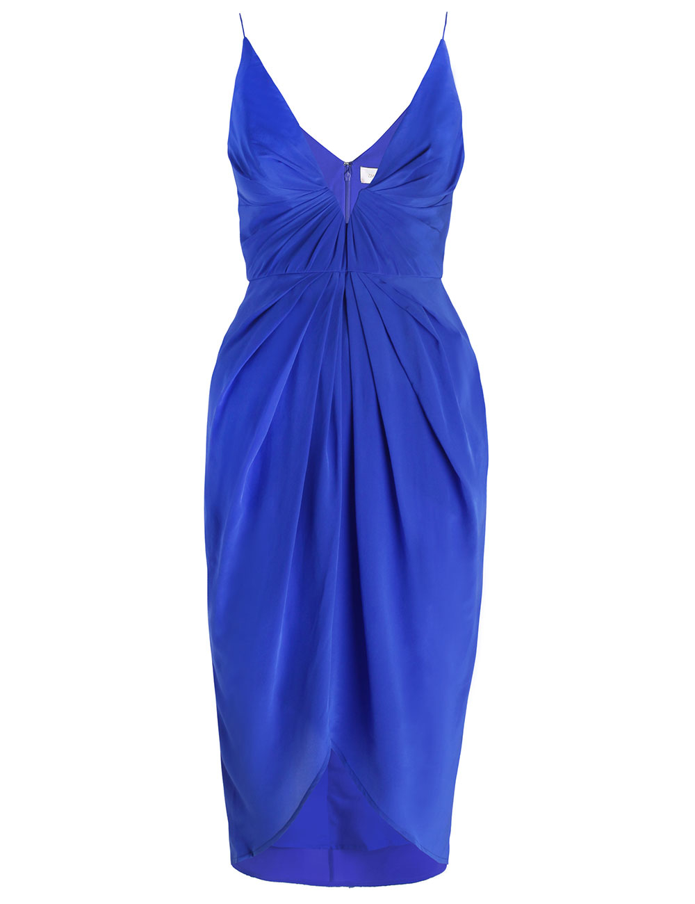 Lyst - Zimmermann Silk V Tuck Dress in Blue