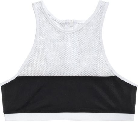 T by alexander wang Mesh-Panel Bikini Top in Black (BLACK WHITE)