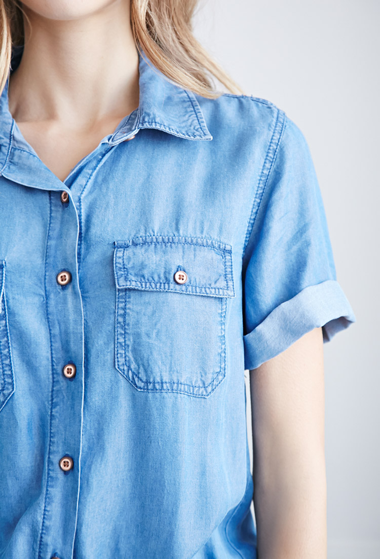 Forever 21 Denim Utility Jumpsuit in Blue Lyst
