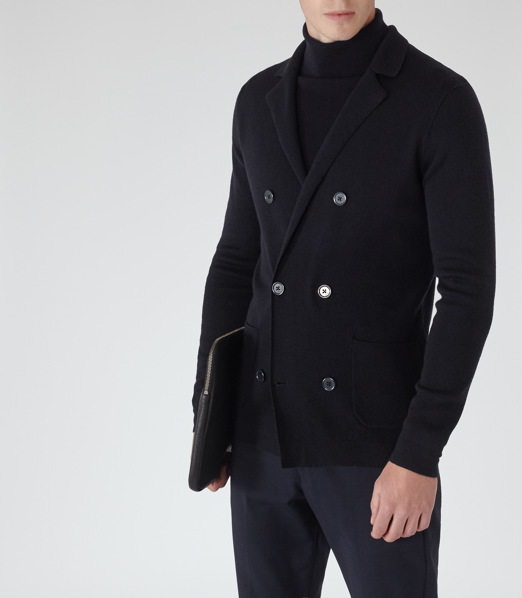 Reiss Camelot Doublebreasted Cardigan in Navy (Blue) for Men Lyst