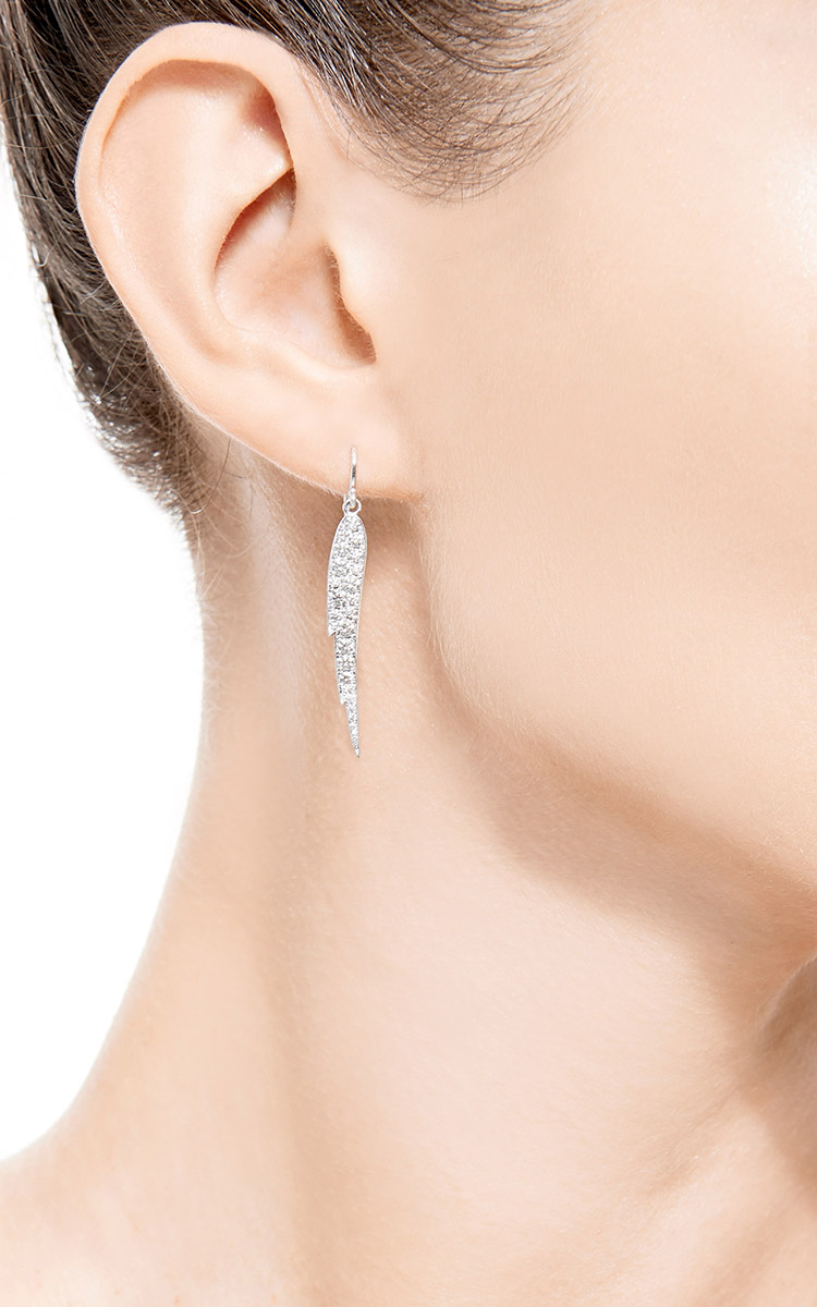 Small Diamond Angel Wing Earrings Small Diamond Angel Wing Earrings