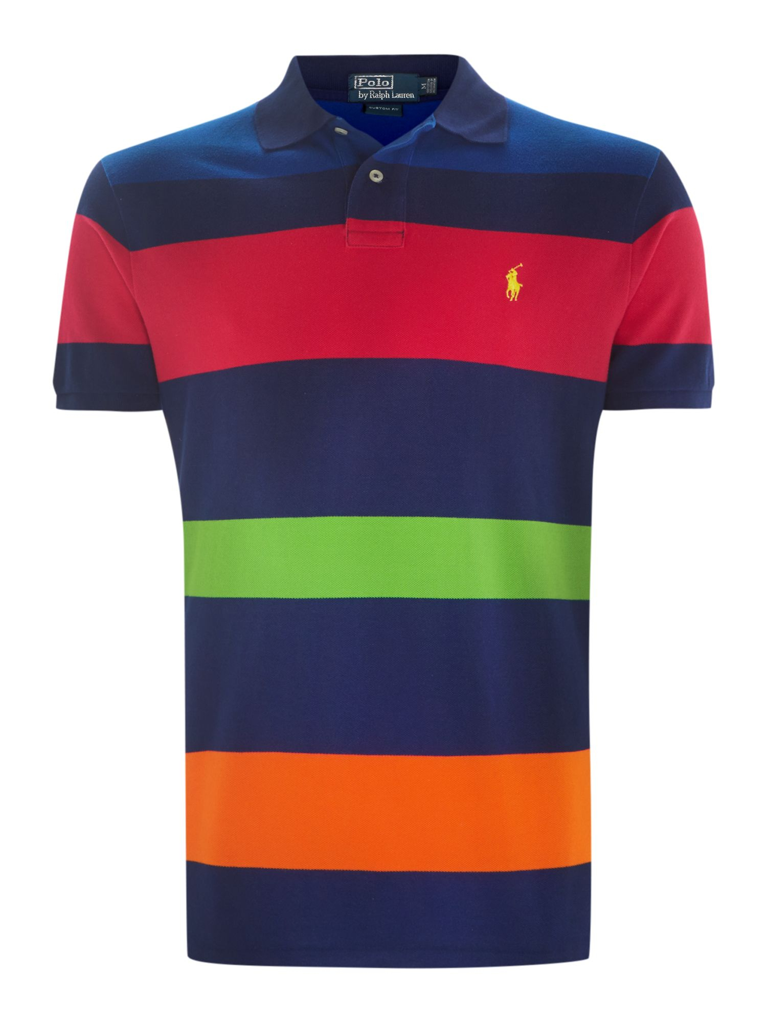 Polo ralph lauren Multi Stripe Custom Fit Polo Shirt for Men | Lyst