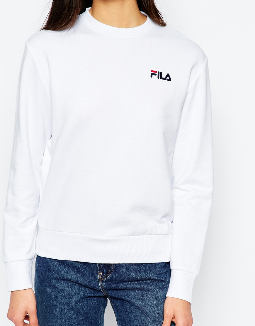 fila logo white hoodie