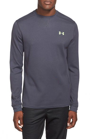 Under armour 'amplify' Thermal Long Sleeve T-shirt in Gray for Men (STEALTH GREY/ HYPER GREEN 