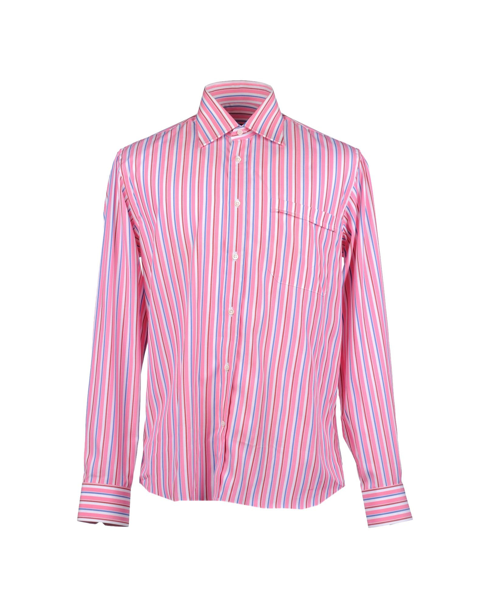 Canali Long-Sleeves Cotton Striped Shirt in Purple for Men (Light ...