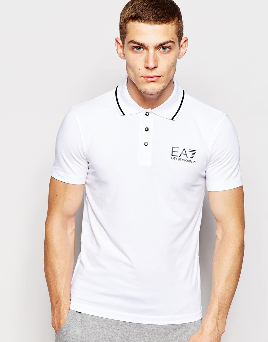 ea7 white polo shirt