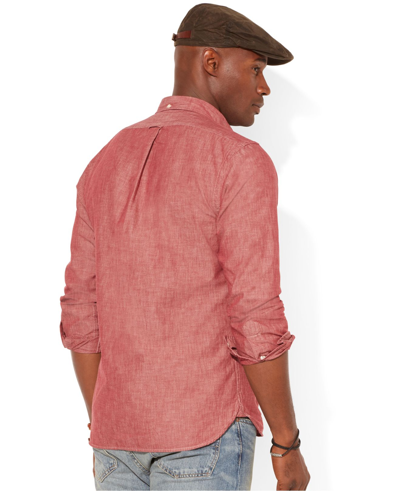 Polo Ralph Lauren Big And Tall Chambray Shirt in Red for Men Lyst