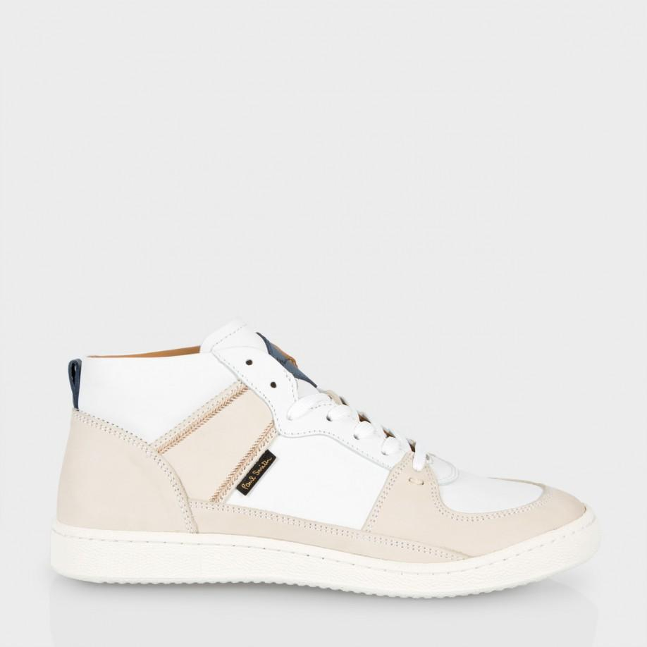 View White Leather Trainers Womens Dune Images