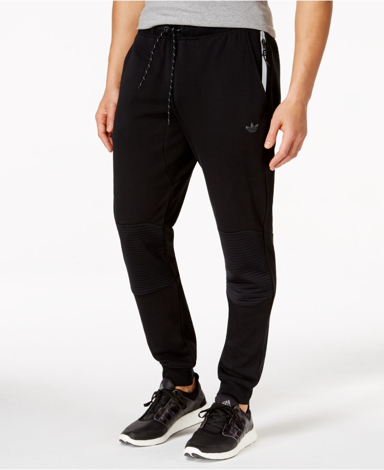 Lyst - Adidas Originals Sports Luxe Moto Joggers in Black for Men