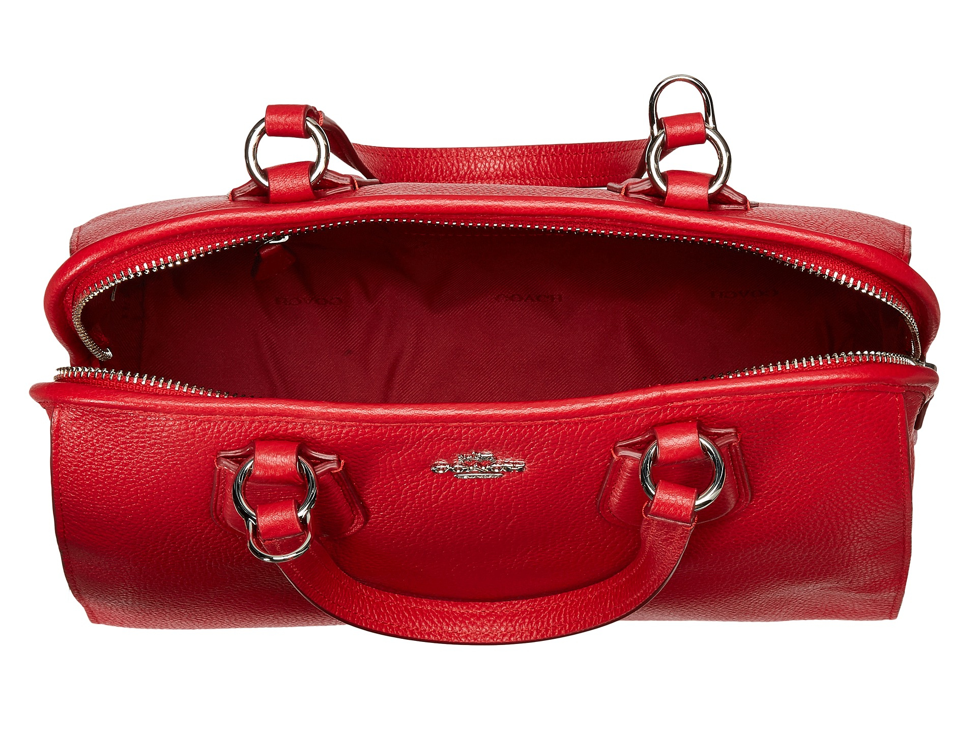 coach satchel red
