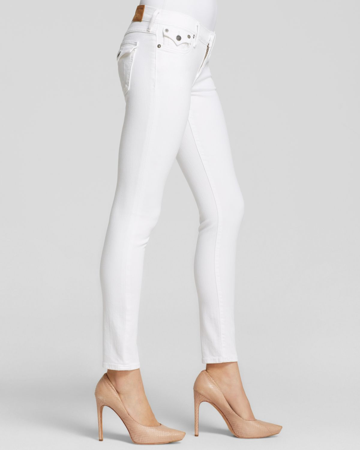 True Religion Jeans - Casey Low Rise Super Skinny In Optic White | Lyst