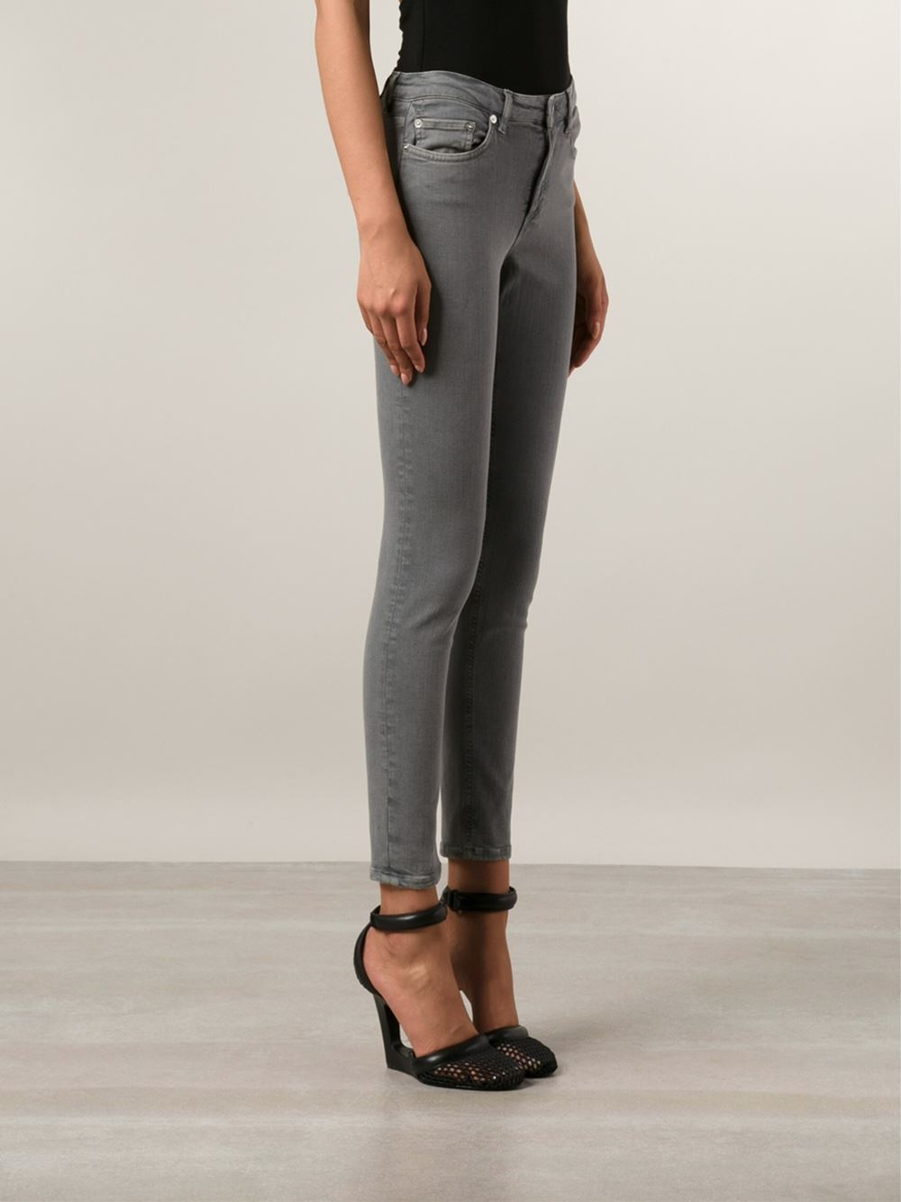 Acne Studios 'skin 5' Skinny Jeans in Grey (Gray) - Lyst