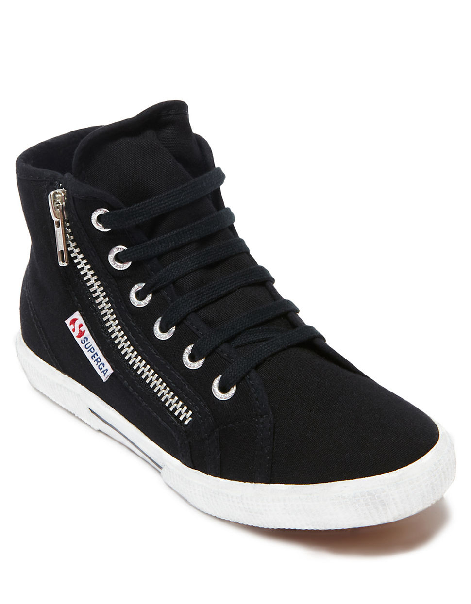 Superga Cotu Cotton Hi-Top Sneakers in Black | Lyst