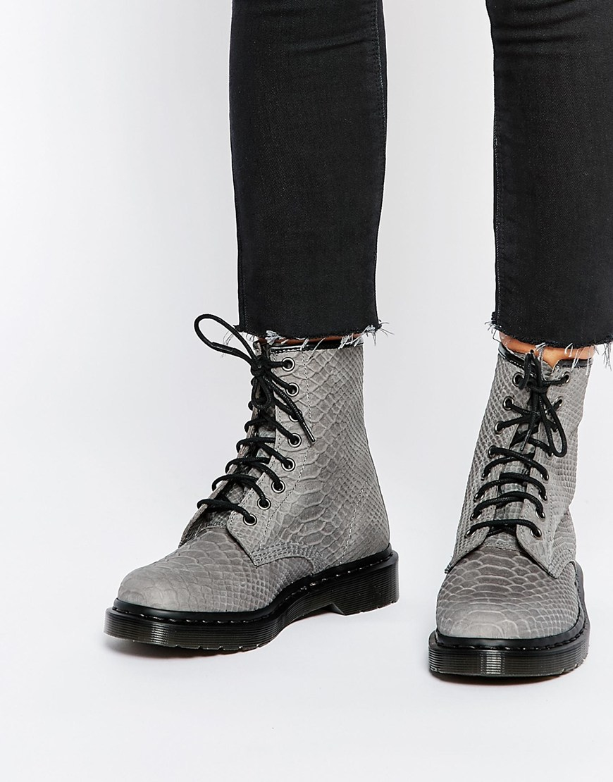grey dr martens boots