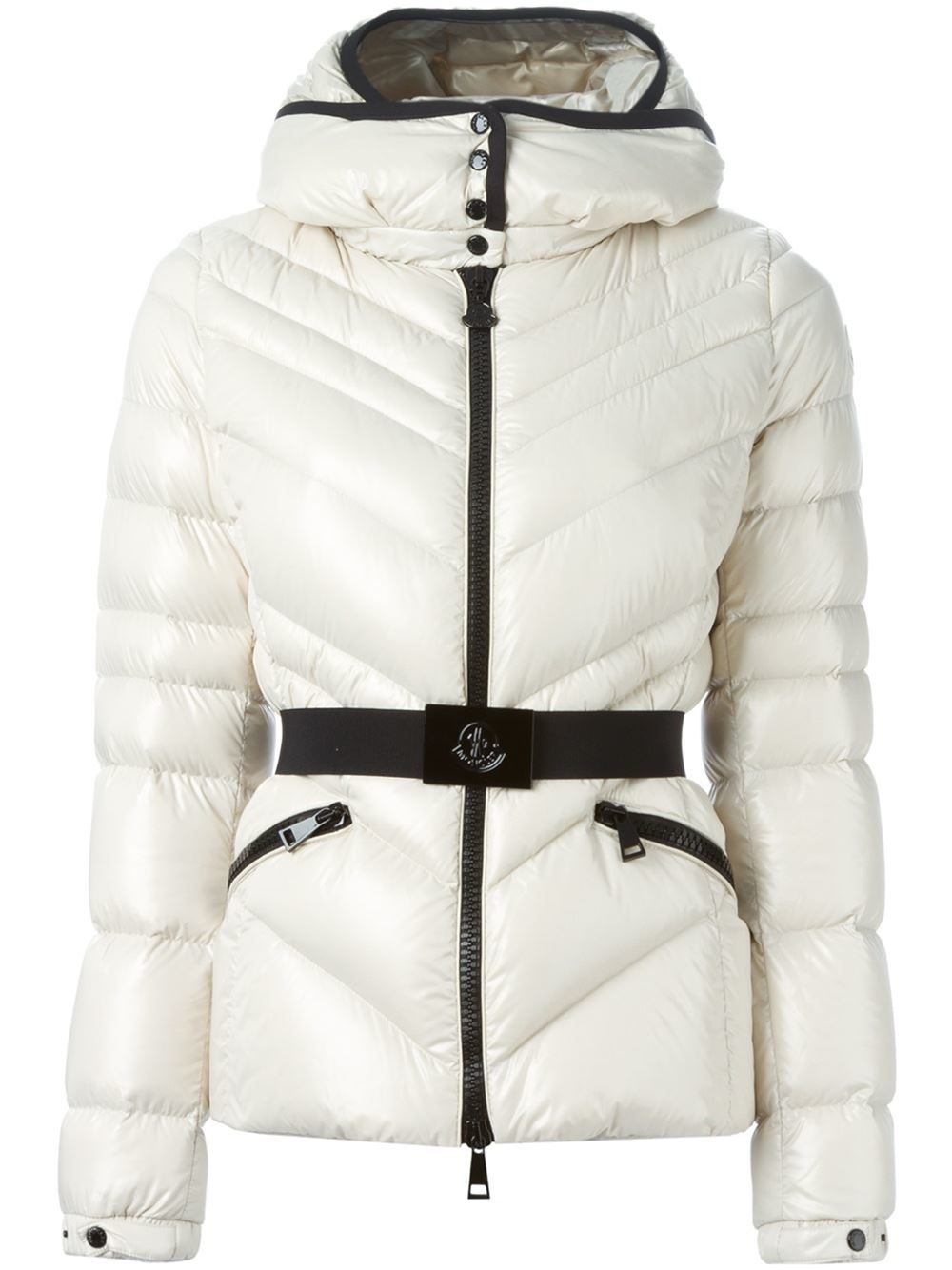 Moncler Padded Jacket in White | Lyst