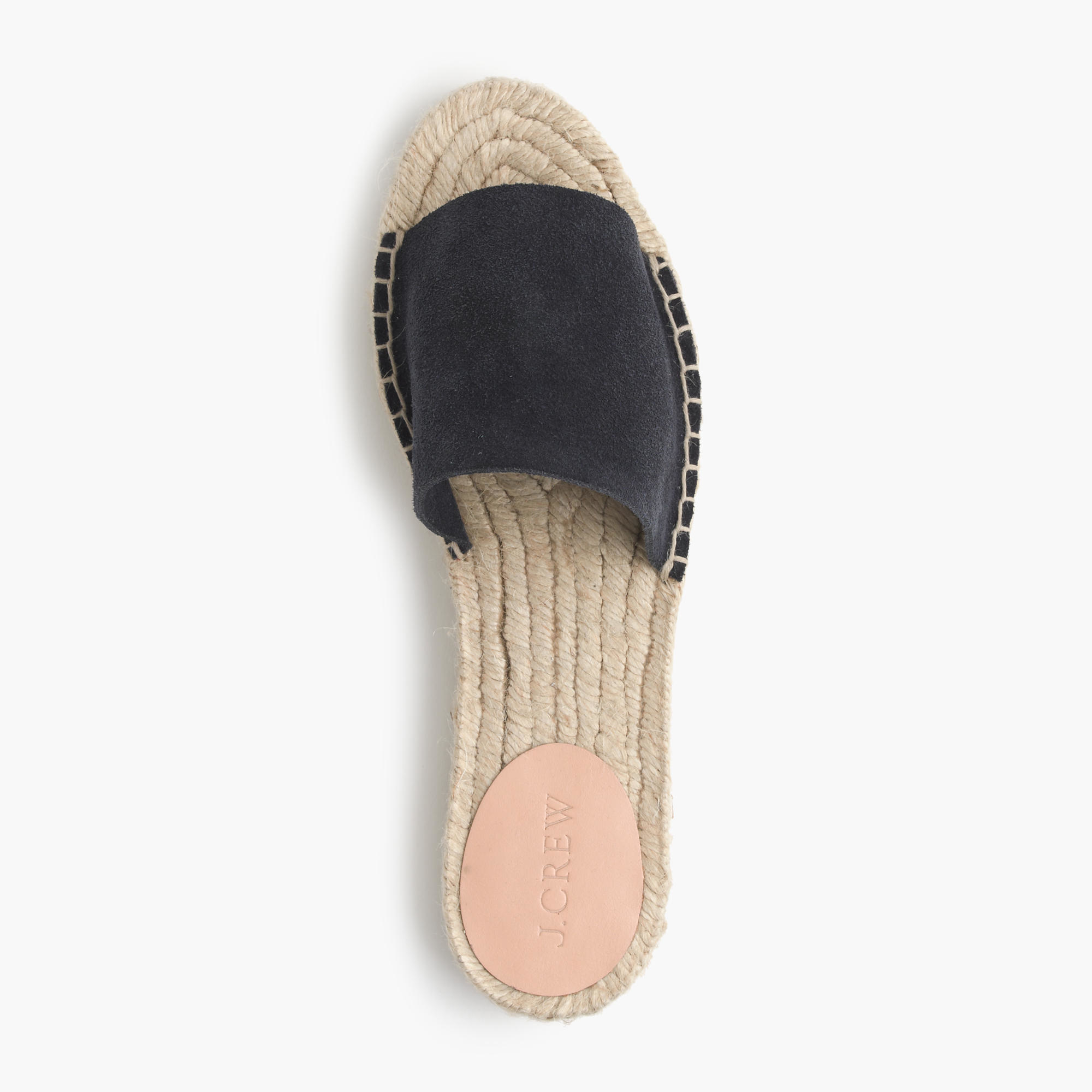 black espadrille slides