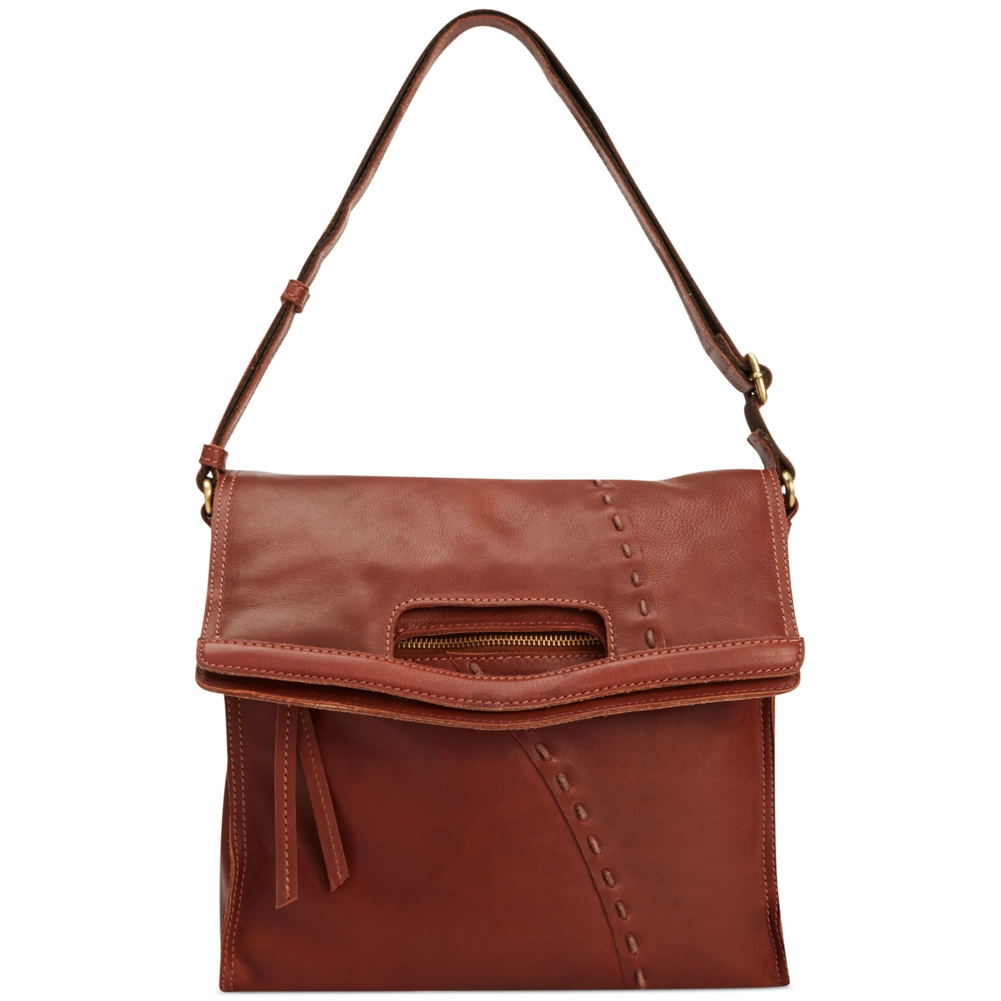 Lucky Brand Lucky Handbag Savannah Fold Over Tote in Cognac (Yellow) Lyst