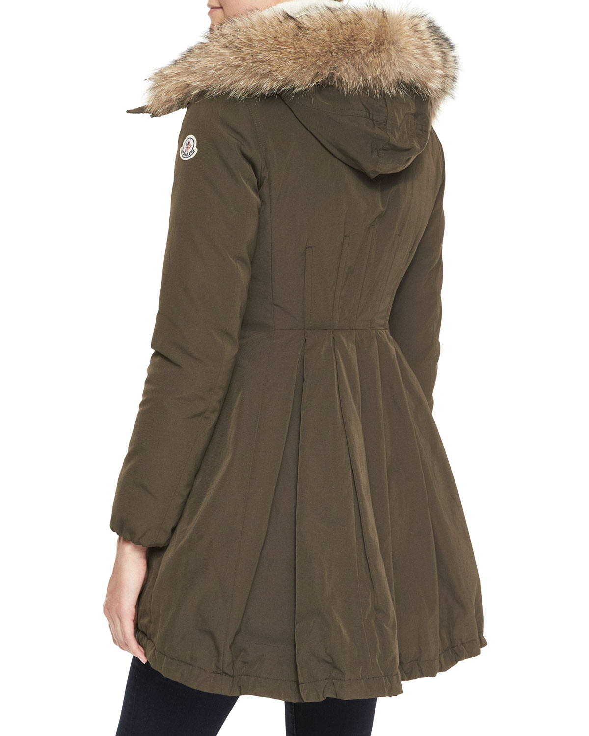 Moncler iParkai With Fur Trim Hood in iGreeni Lyst Moncler iParkai With Fur Trim Hood in iGreeni Lyst