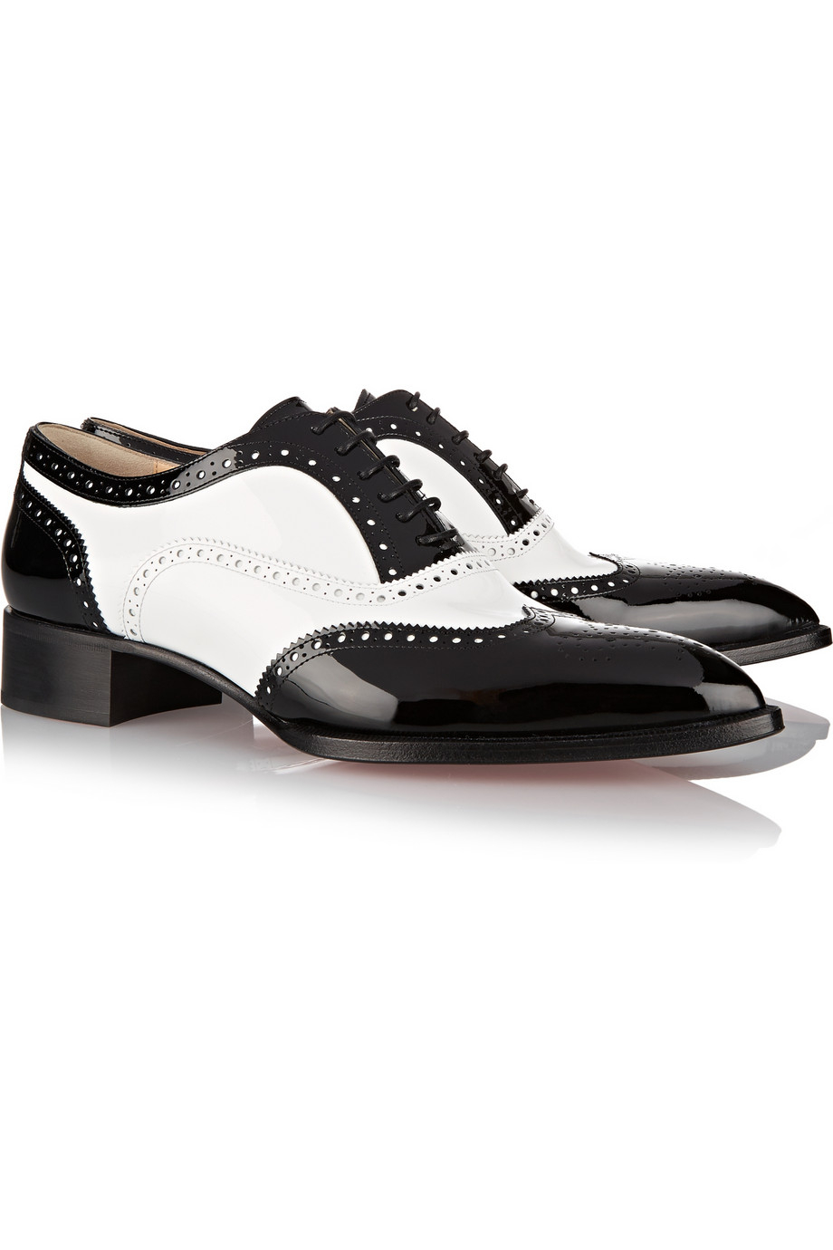 christian louboutin zazou fiori two-tone patent-leather brogues christian louboutin zazou fiori two-tone patent-leather brogues