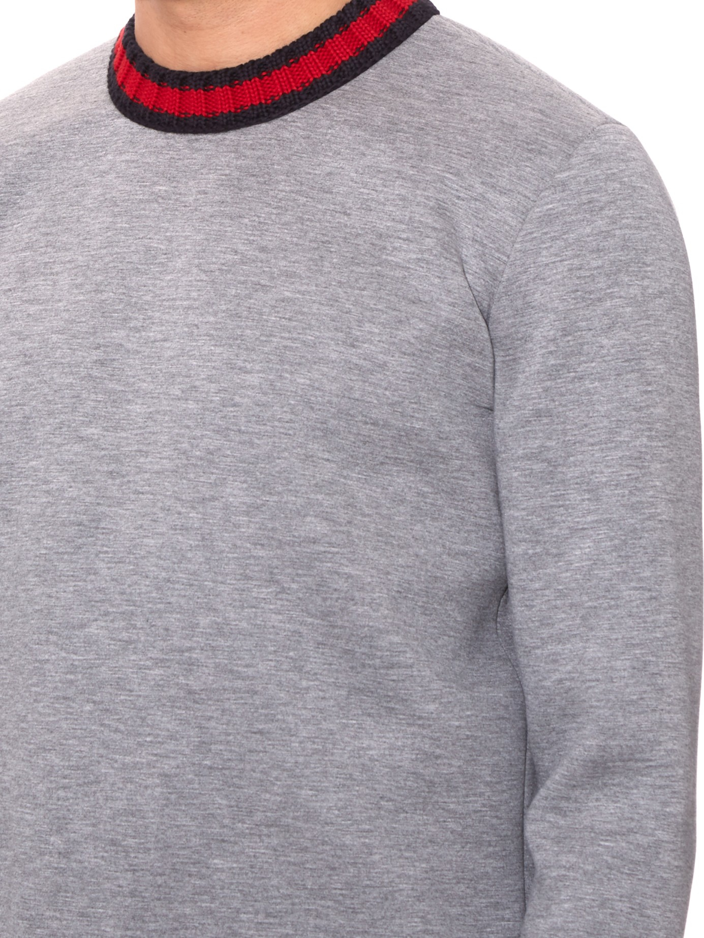 Gucci Crew-neck Neoprene Sweatshirt in Gray for Men | Lyst