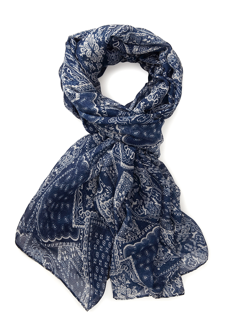 Lyst Forever 21 Cool Bandana Print Scarf in Blue