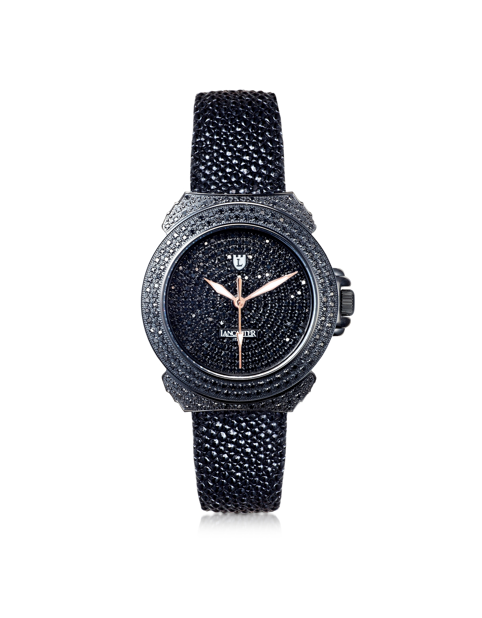 Lyst Lancaster Pillola Deco' Black Women'S Watch W/Diamonds in Black