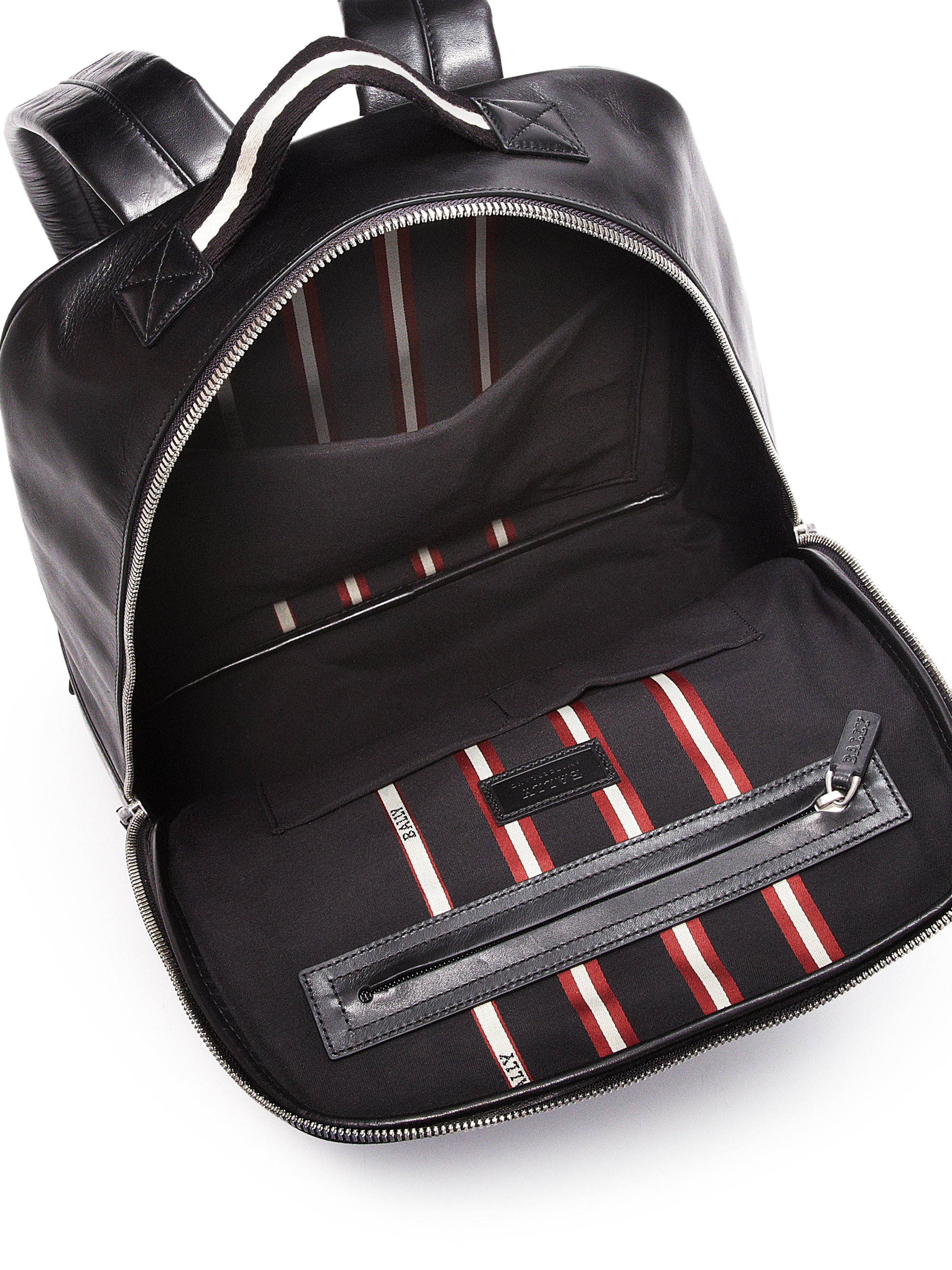 Lyst - Bally Leather Backpack in Black for Men