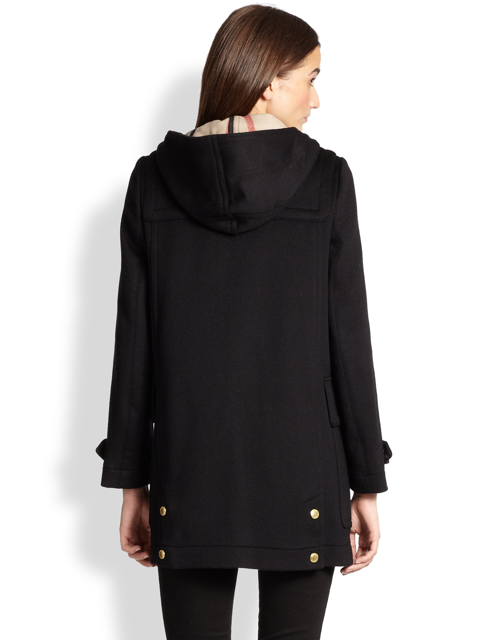 burberry toggle coat womens