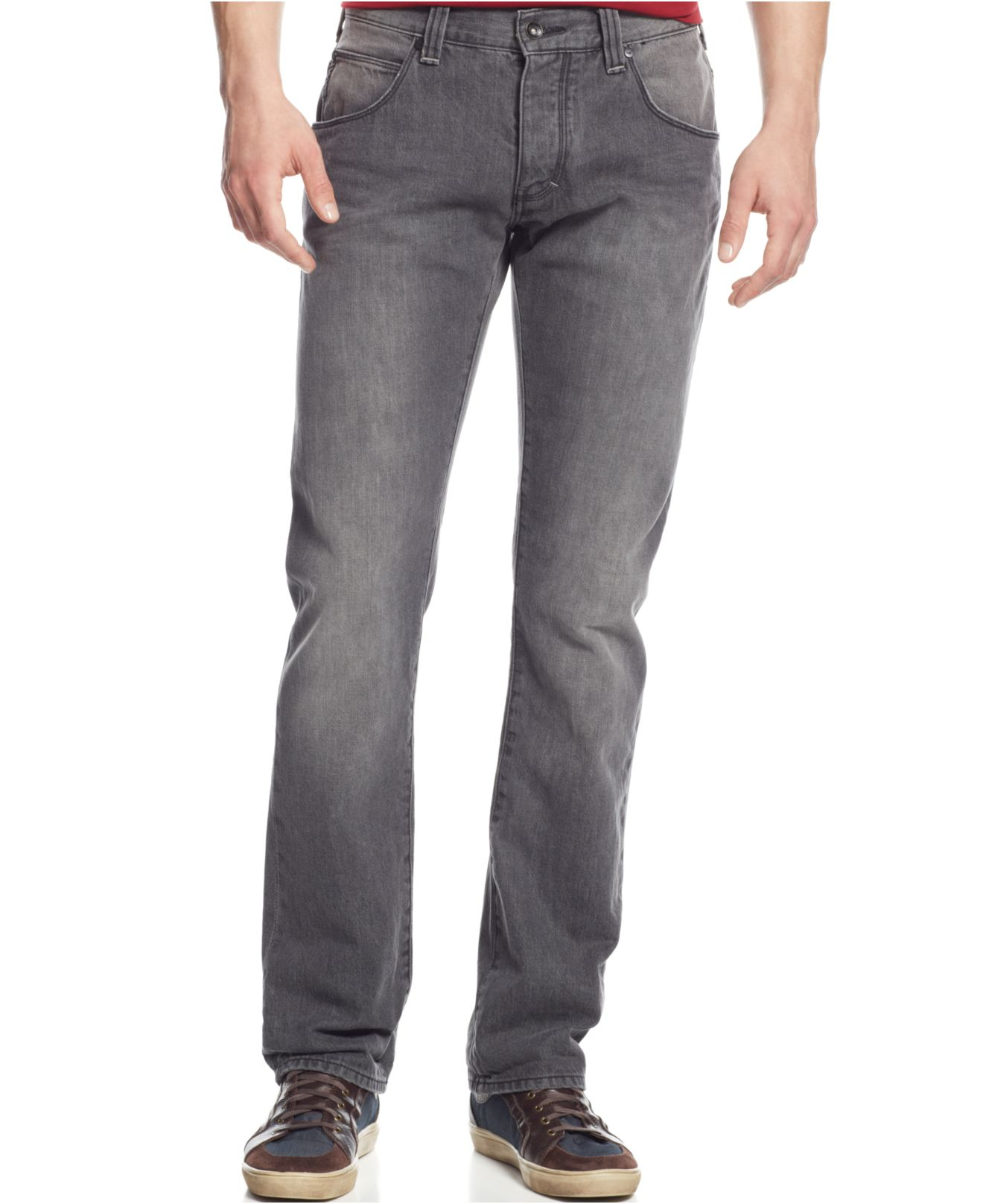 mens straight grey jeans