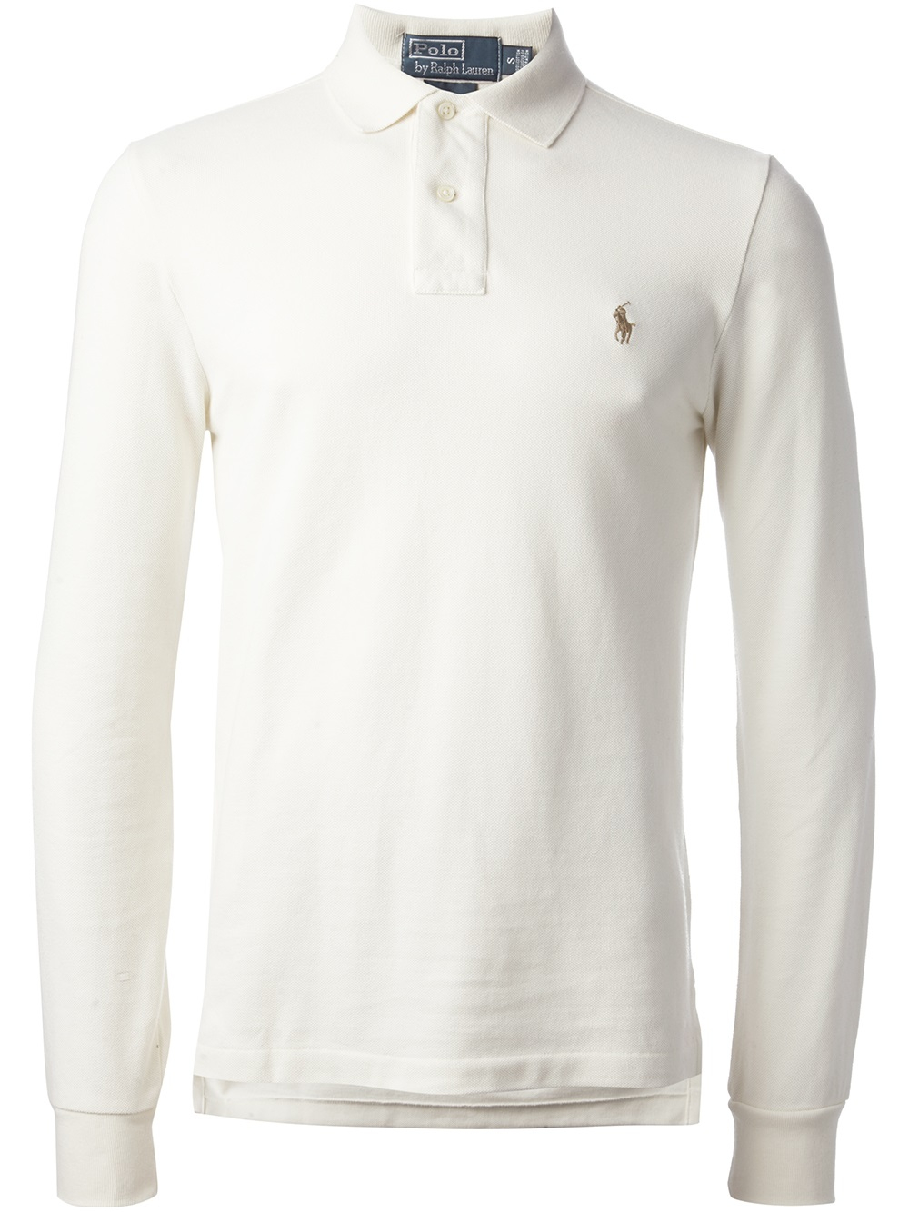 Polo Ralph Lauren Long Sleeve Polo Shirt in White for Men | Lyst