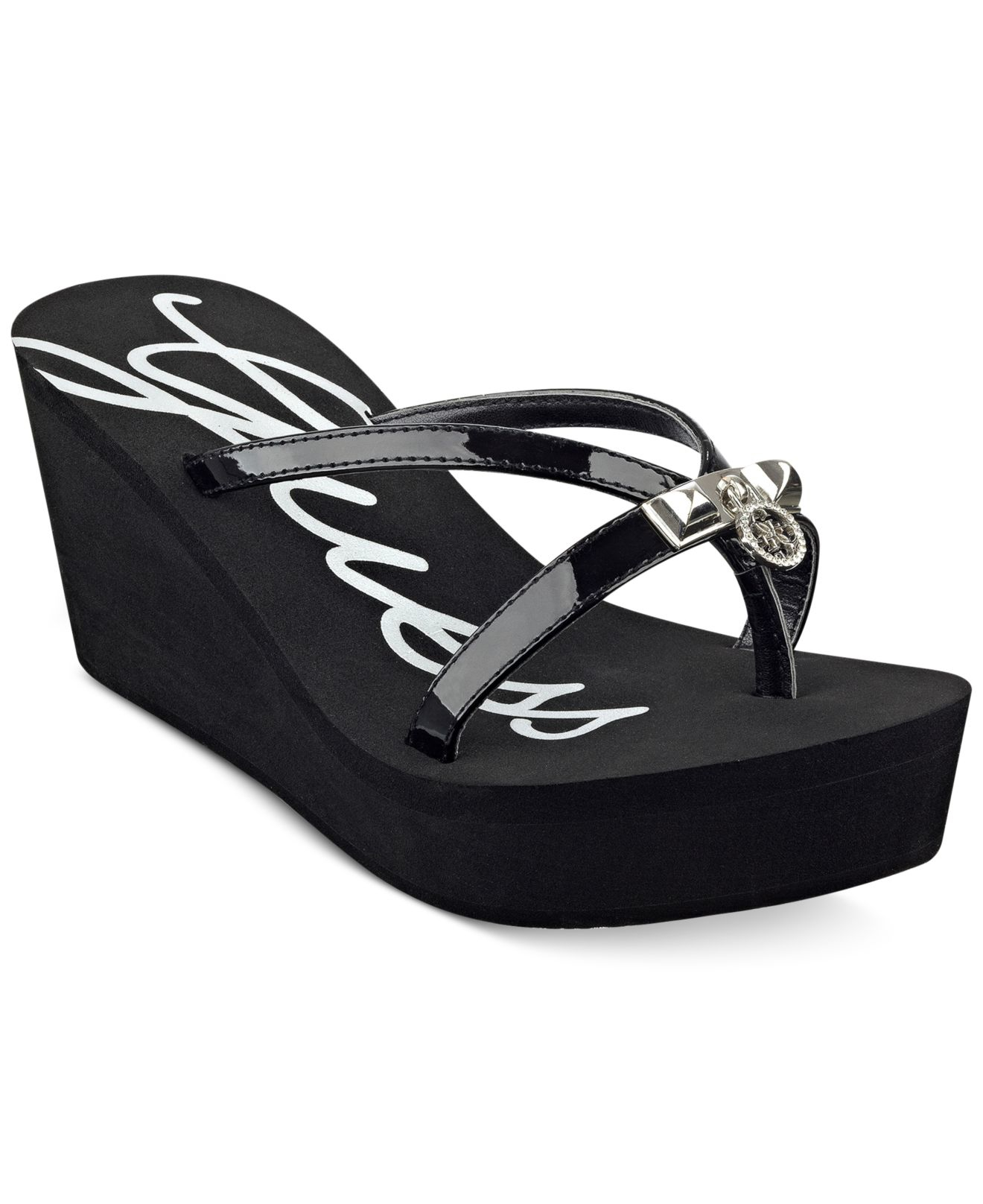 platform wedge flip flops