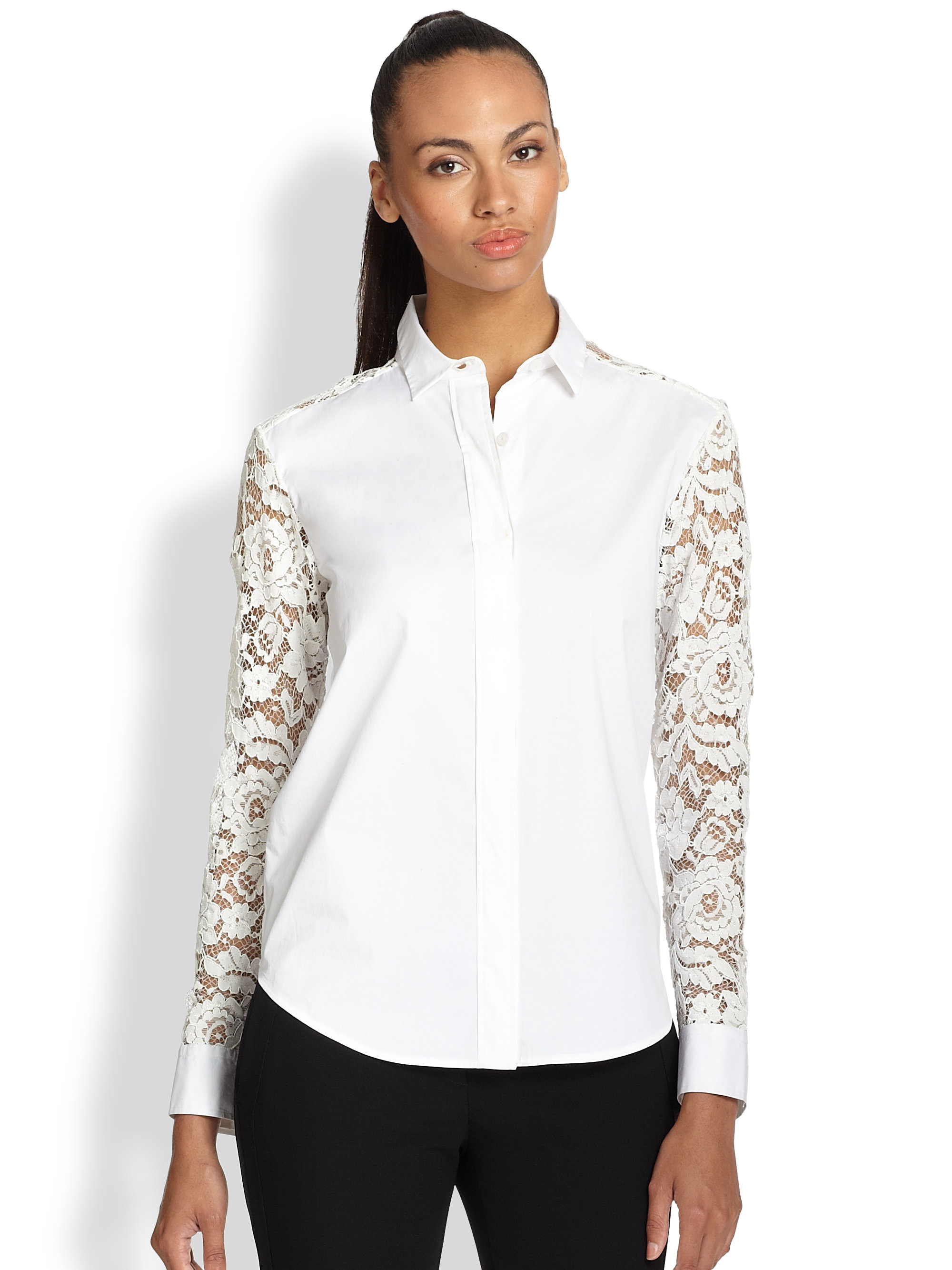 dkny white shirt womens