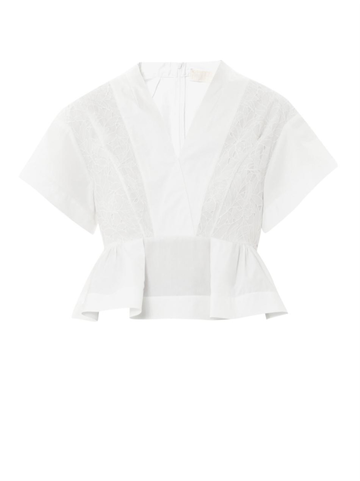 lyst pilotto jackie leaf embroidered blouse in white lyst pilotto jackie leaf embroidered blouse in white