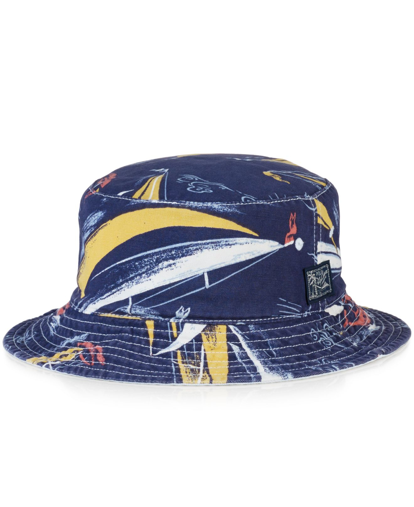 Polo Ralph Lauren Reversible Bucket Hat in White for Men Lyst