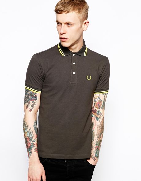 Fred Perry Laurel Wreath Polo with Twin Tip Made in Japan in Black for ...
