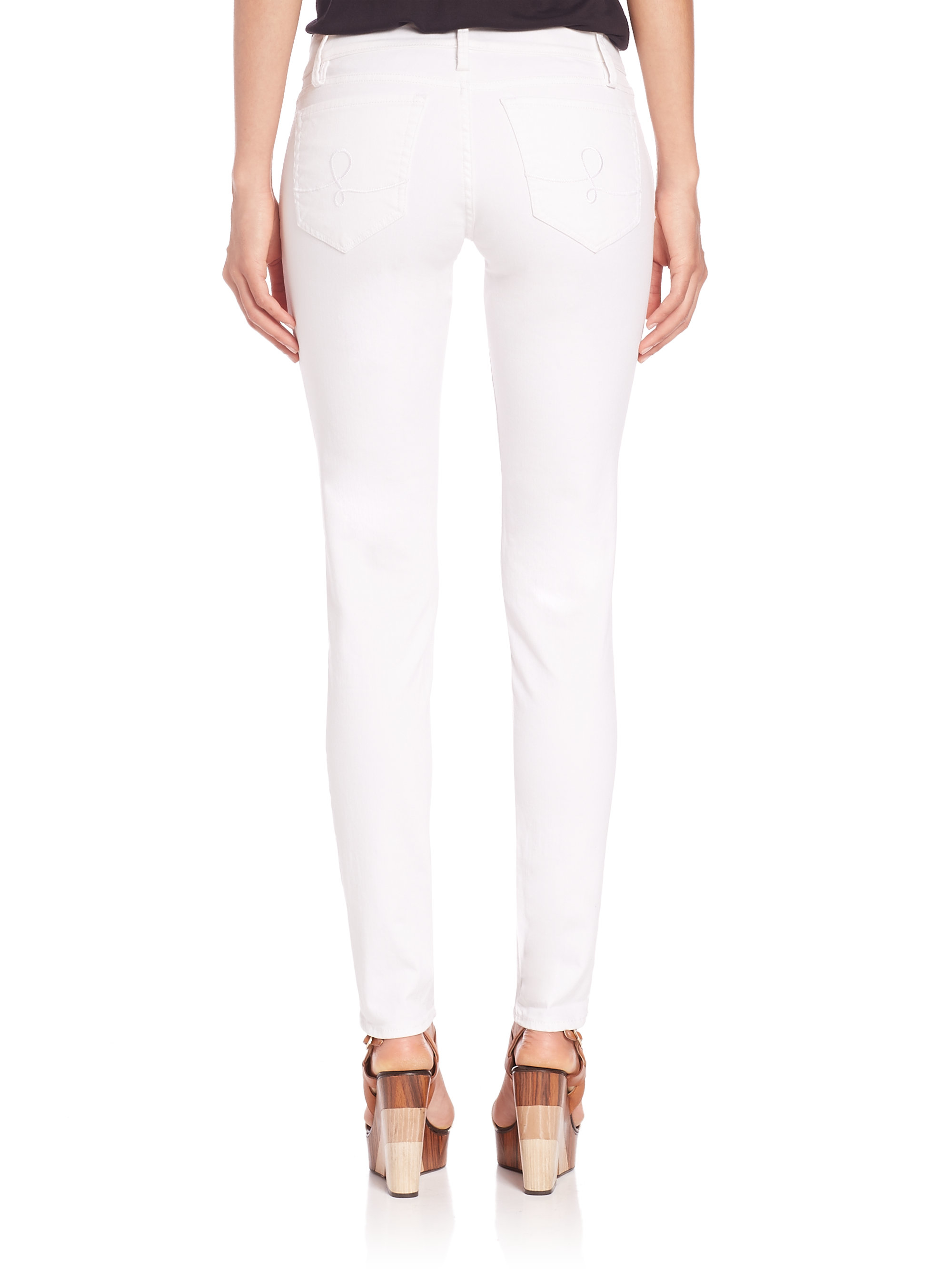 Lilly pulitzer Worth Skinny Jeans in White | Lyst