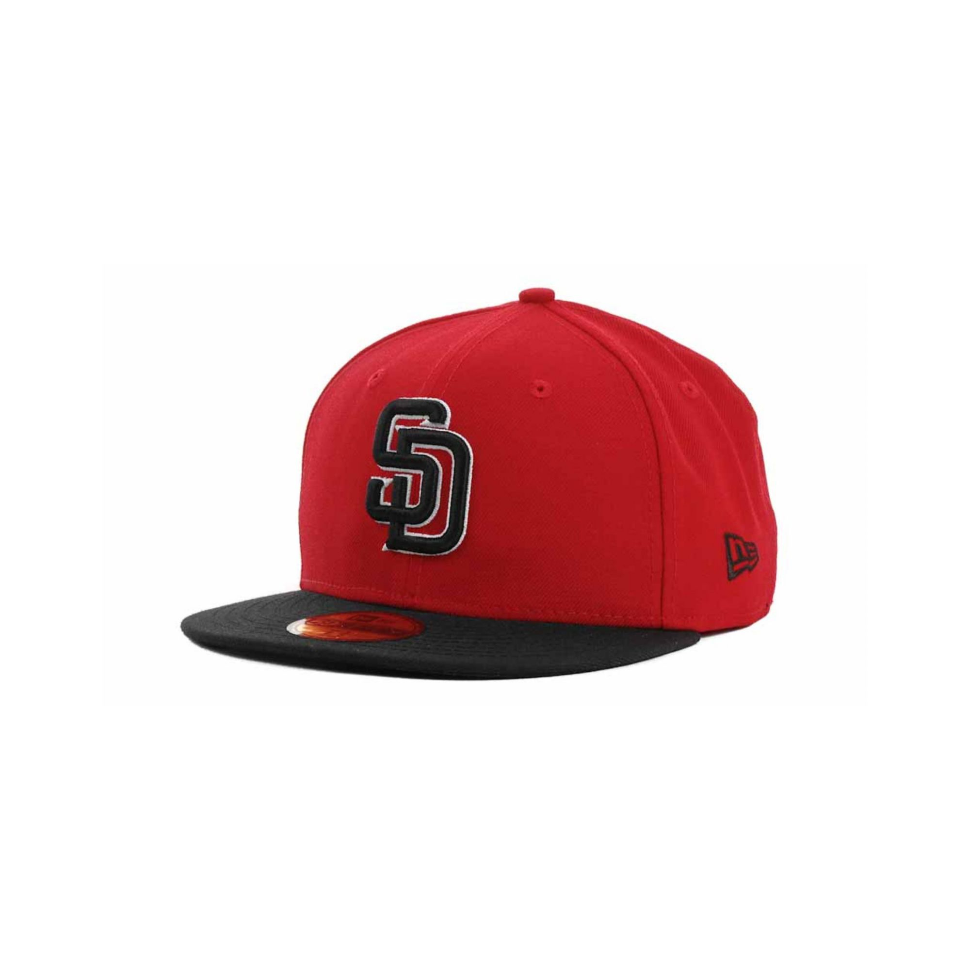 KTZ San Diego Padres Bw 2 Tone 59fifty Cap In Red Black Red For Men 