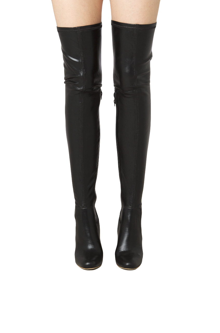 Jeffrey Campbell Perouze Thigh High Leather Boots - Black - Lyst
