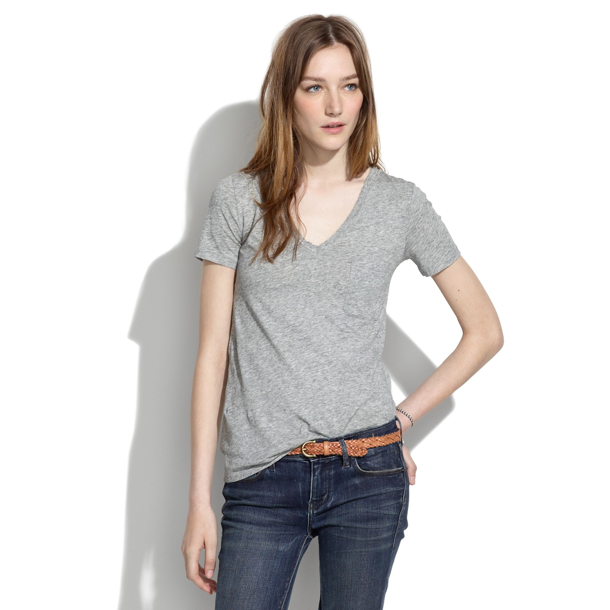 v neck pocket tee