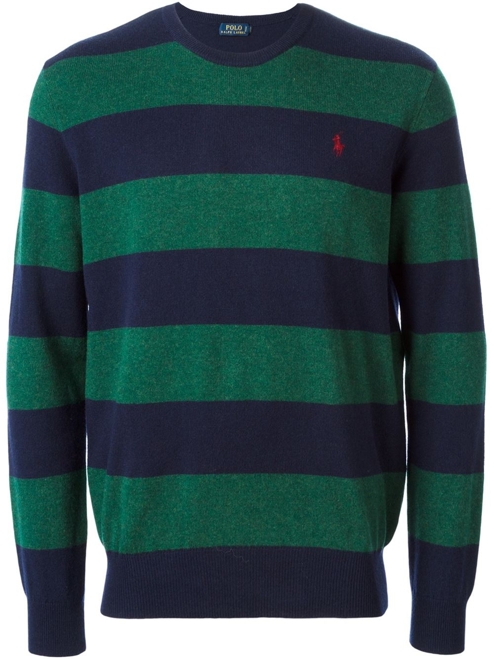 Polo Ralph Lauren Striped Sweater in Blue (Green) for Men | Lyst