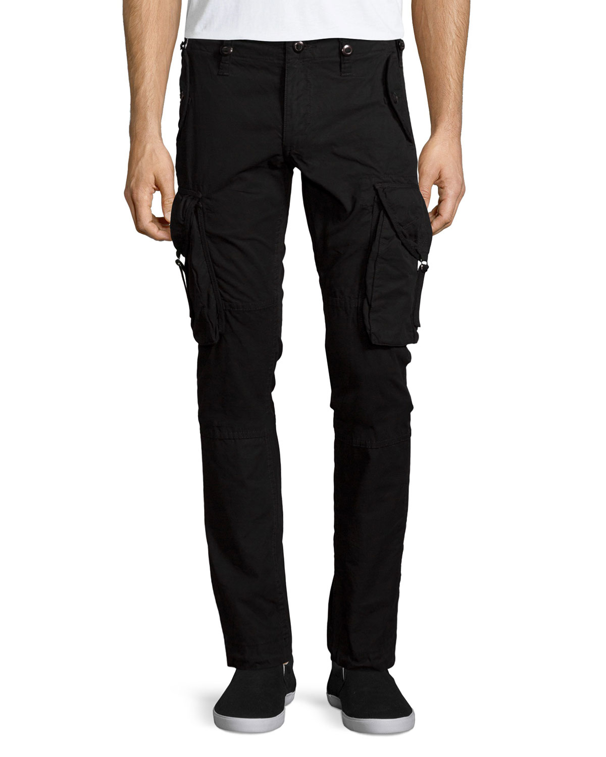 PRPS Cotton Slim-fit Twill Cargo Pants in Black for Men - Lyst
