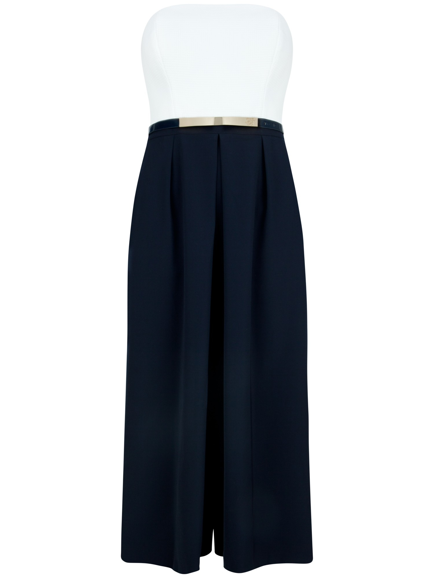 ted baker jumpsuit navy and white