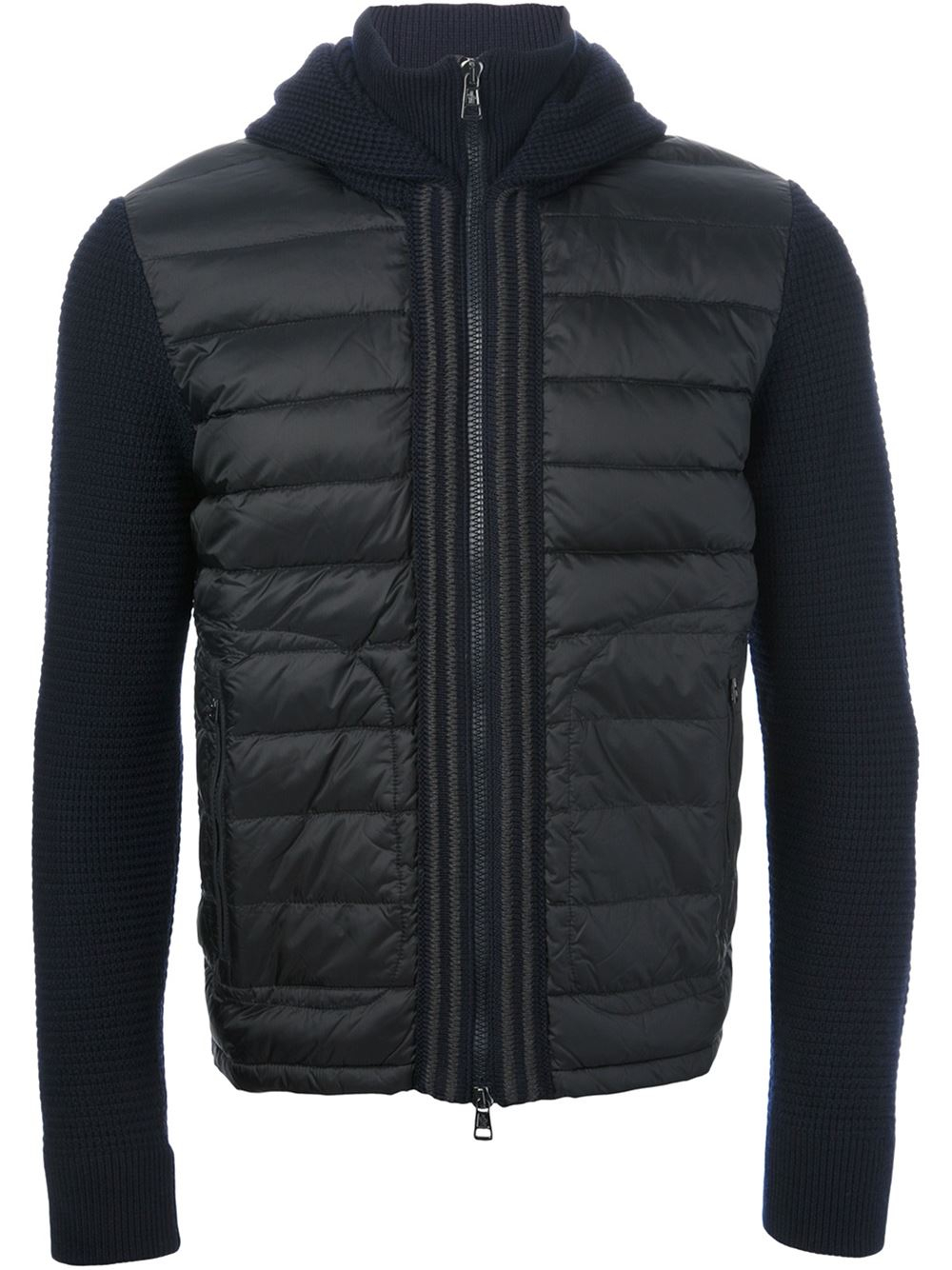 Lyst - Moncler Canut Knitted Jacket in Blue for Men