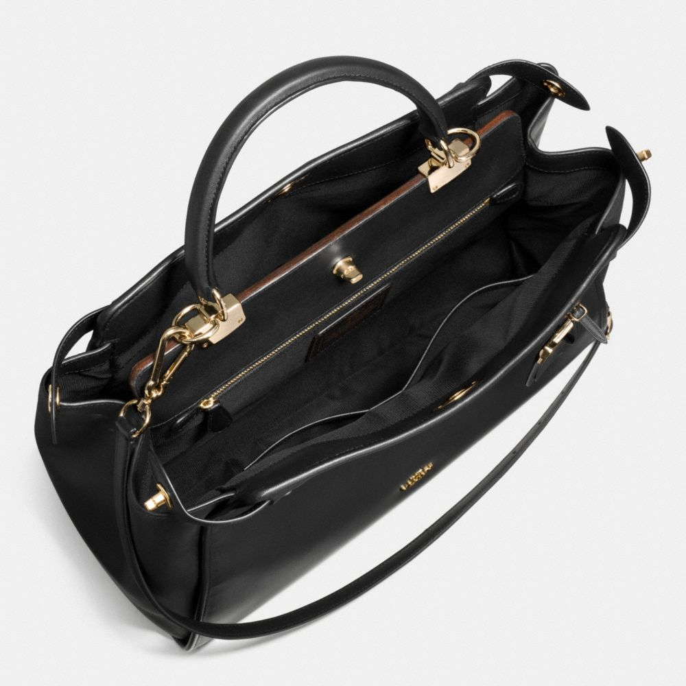 coach black leather satchel