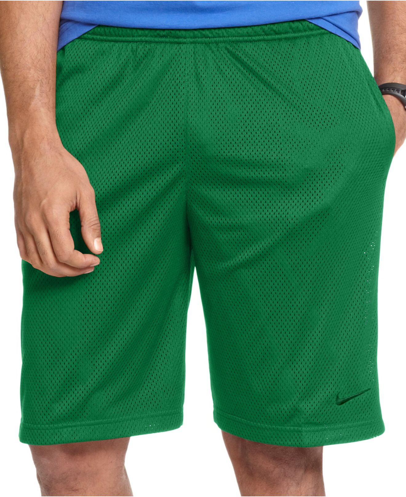 green nike dri fit shorts